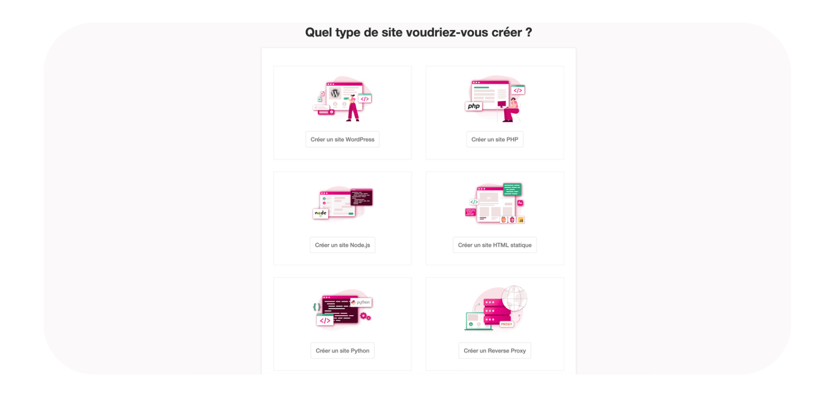 Créer un site (capture)