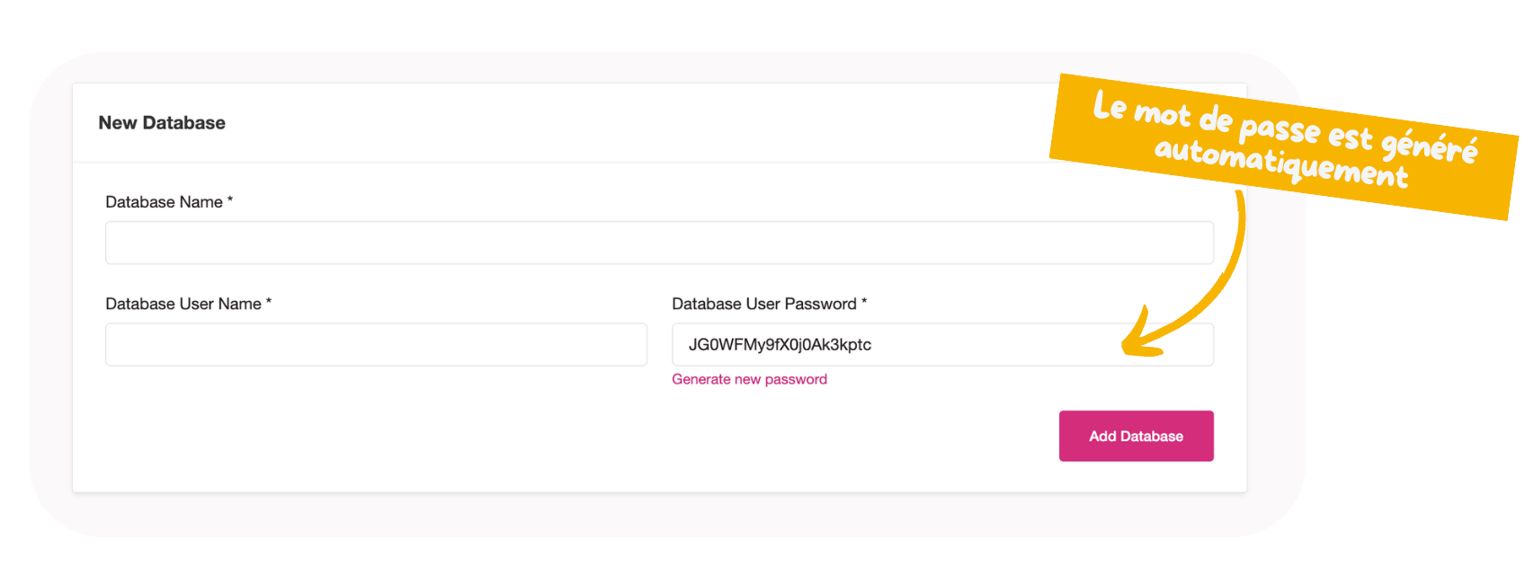 Créer une base de données (capture)